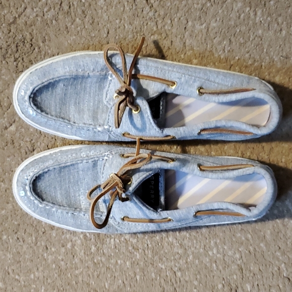 Sperry Top Sider Boat Shoes with Sequin - Picture 1 of 6